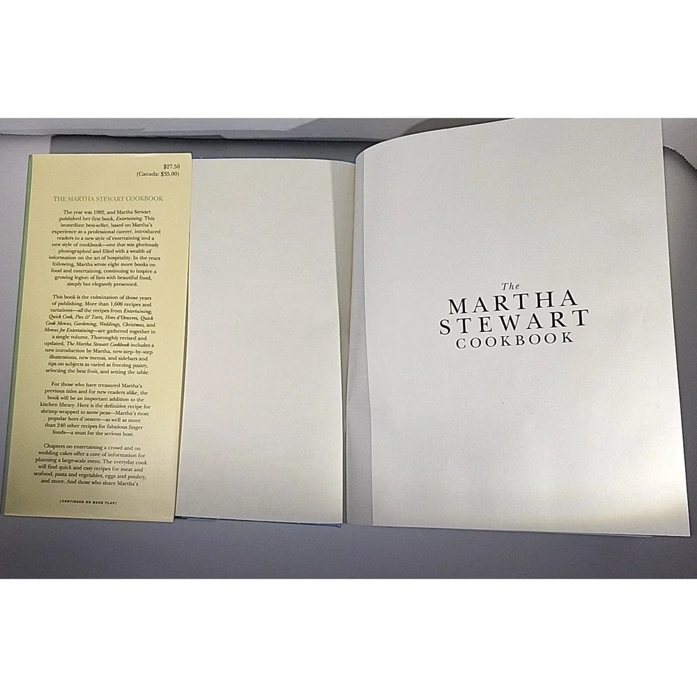 Vintage The Martha Stewart‎ Cookbook 1995 1st Edition/1st Print HC/DJ *Flaw*